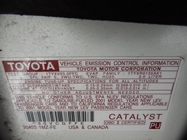 2001 TOYOTA AVALON XLS WHITE 3.0L AT Z17746